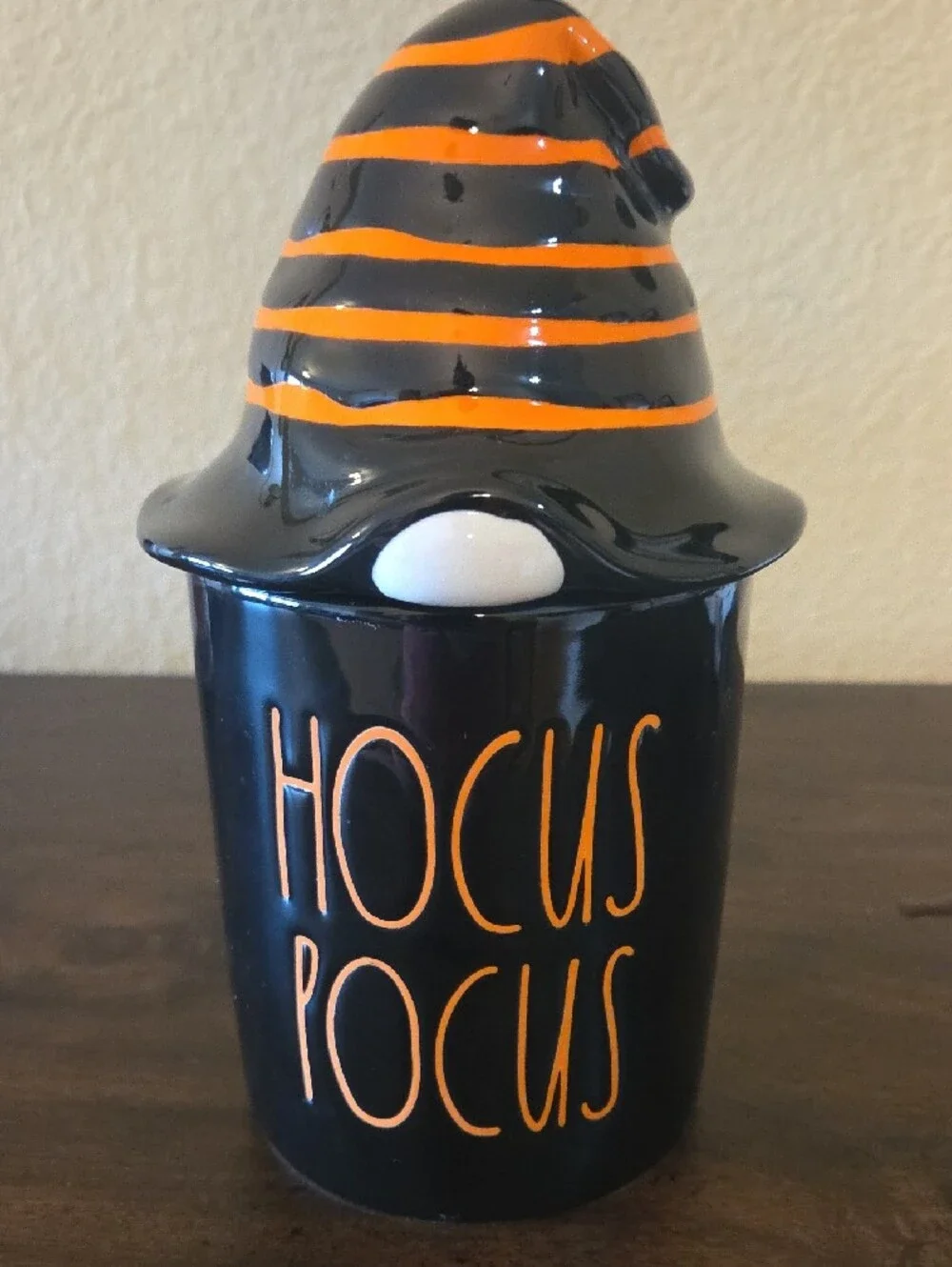 Rae Dunn Black and Orange 'Hocus Pocus' Ceramic Accent Set